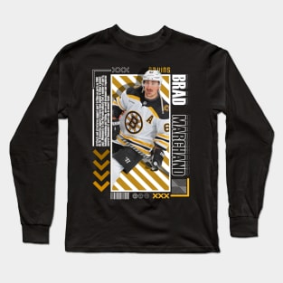 Brad Marchand Paper Poster Version 10 Long Sleeve T-Shirt
